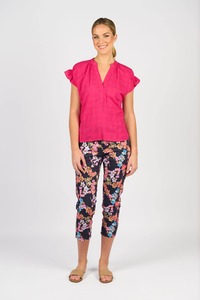 Spring Summer 25 Button Up Pants: Sara 7/8 Pant - Willa