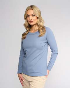 Aw26 Tops: Key Top - Denim Blue