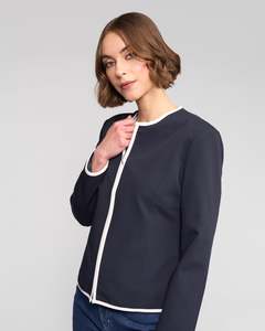 Aw26 Jackets: Pier Jacket - Ink/White