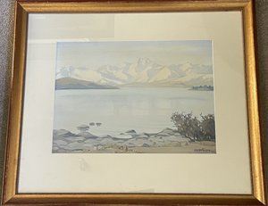 Lake Tekapo Watercolour - Vaughan Antiques