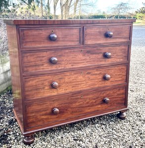 Chest of drawers ,Victorian mahogany original - Vaughan Antiques