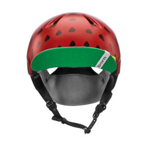 Bern: Bern Nina Satin Red Strawberry w/ Flip Visor