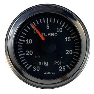 150 PSI Air Pressure Gauge Black Dial Chrome Bezel