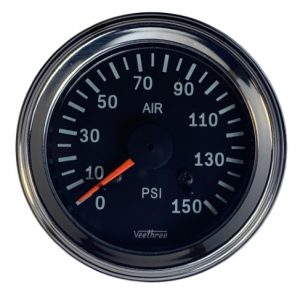 Products: 150 PSI Air Pressure Gauge White Dial Chrome Bezel