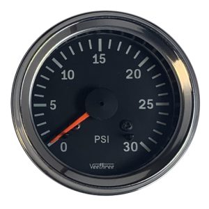Products: 80PSI Black Oil Pressure Gauge Chrome Bezel