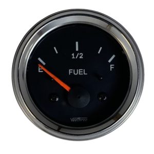 80PSI Black Oil Pressure Gauge Chrome Bezel