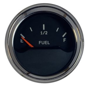 80PSI Black Oil Pressure Gauge Chrome Bezel 2