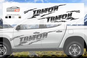 Products: Stylish Triton Side Door Graphic Kit Mitsubishi Vehicle Graphics