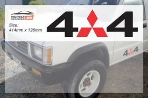 Products: Mitsubishi L200 4x4 Decals Mitsubishi Graphic Kits Vehicle Graphics NZ