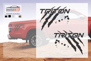 Mitsubishi Triton Fancy Side Bed Decals Vehicle Graphics NZ