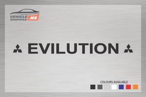 Funny EVILUTION Decal Mitsubishi Vehicle Decals Vehicle Graphics NZ