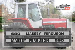 Massey Ferguson 690 Graphic Kit Tractor Decals Vehicle Graphics NZ