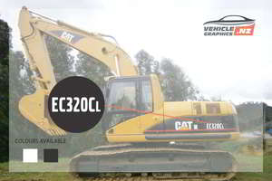 Products: CAT Excavator EC320CL Decal Vehicle Graphics NZ