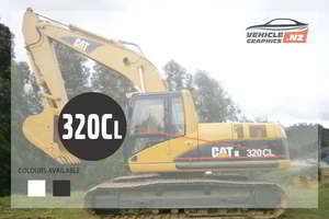 Products: CAT Excavator 320CL Decal Generic Vehicle Decals - Vehicle Graphics NZ