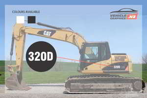 CAT Excavator 320D Decal Generic Vehicle Decals Vehicle Graphics NZ