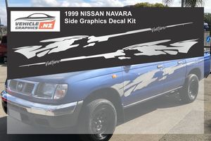 Products: 1999 Nissan Navara Side Graphics Decal Kit Nissan Vehicle Decals