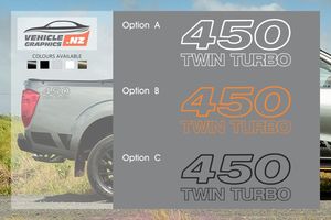 Products: Nissan Navara 450 Twin Turbo Decals Nissan Vehicle Decals