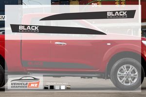 Products: Nissan Navara Black Edition Side Stripes Nissan Vehicle Decals