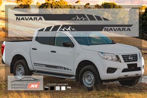 Products: Nissan Navara Hills Side Stripes Decals Nissan Vehicle Decals