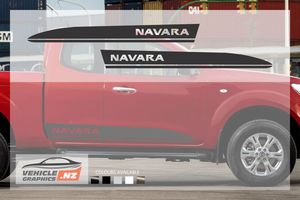 Products: Nissan Navara Text Side Stripes Nissan Vehicle Decals