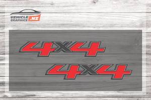Products: Red Black 4x4 Decal 35024 4x4 Decals Vehicle Graphics NZ