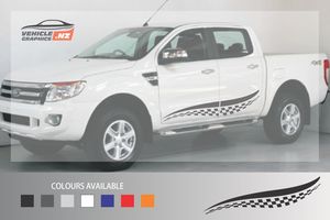 Ford Ranger Checkered Side Stripes Decal Ford Vehicle Decals Ranger