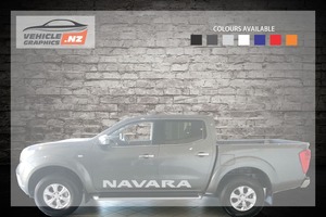 Products: Nissan Navara Side Door Lettering Decal Nissan Vehicle Decals