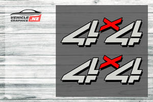 Products: Red Silver Black 4x4 Vehicle Decals 4x4 Decals Vehicle Graphics NZ