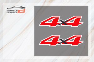 Products: Red White Black 4x4 Vehicle Decals 4x4 Decals Vehicle Graphics NZ