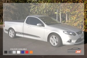 Products: Ford Falcon FG Ute Side Stripes Decals Vehicle Graphics NZ