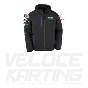 Hooded Puffer Jacket (Adults) - Veloce Karting PDB Racing Team New Zealand