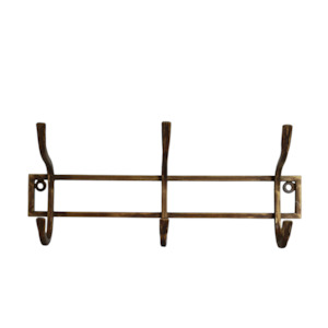 Decor: 3 Hooks in Antique Brass