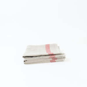 Kitchen: Lustucru Tea Towel | Linen/Red