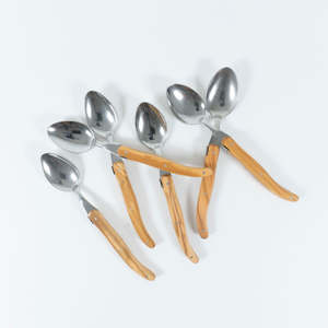 Olive Wood Dessert Spoons (set of 6)