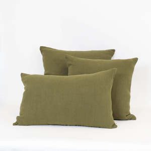 Linen Cushion  |  Olive
