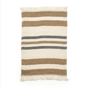 Towels Cloths: Belgian Fouta Guest Towel | Dakota Stripe