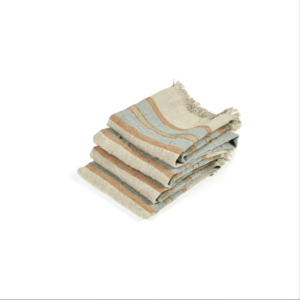 Towels Cloths: Belgian Fouta Hand Towel | Multi Stripe