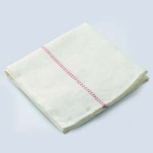 Rythmo Linen Napkins | White/Red