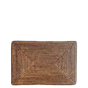 Ratten Rectangular Placemat | Brown