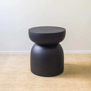 Pedestal Side Table | Black - Last One