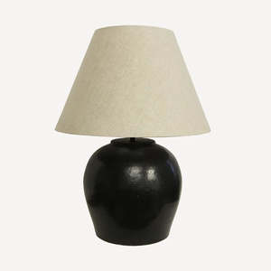 Hammered Antique Brown Lamp & Shade