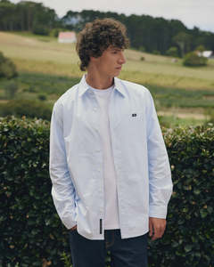 Huffer Classic Oxford shirt | Blue Stripe