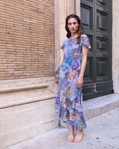 Kachel - Ashley Maxi Dress | Sky Thistle