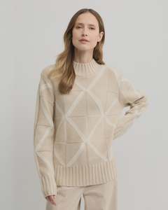 Yarra Trail Indiana Knit | Almond/Ecru