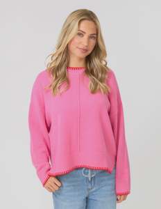 Stella + Gemma Briar Jumper | Pink/Red