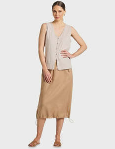 Yarra Trail Dahlia Tank | Toffee Stripe