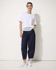 Tees Tanks: Marco Polo Mesh Panelled Tee | White