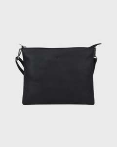 Emma Leather Sling Bag  | Black