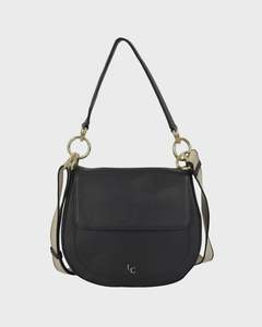 Nalle- Leather Crossbody Shoulder Bag | Black