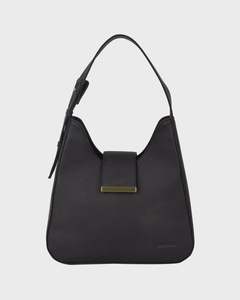 Syren Leather Shoulder Bag | Black